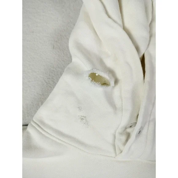 Scotch & Soda Hoodie‎ Mens Medium White Graphic Pullover Fleece Cartoon Thrashed - Picture 9 of 11